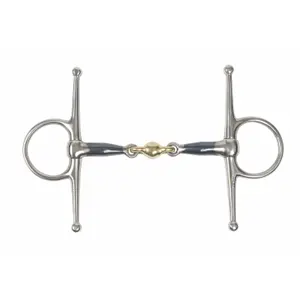Doppelt gebrochener Zügel mit Rauten für Pferde Shires Equestrian Iron Full Cheek image-0