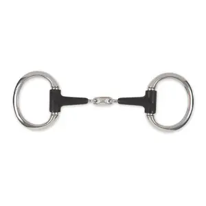 Doppelt gebrochenes Gebiss für Pferde Shires Equikind+ Peanut Link Eggbutt image-0