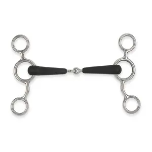 3- oder 4-Ring-Gebiss für Pferde Shires Equikind+ Tom Thumb image-0