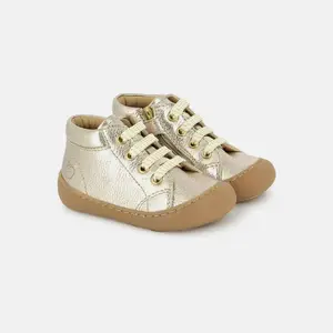 Baby Trainers Shoo Pom Plum Lace image-1