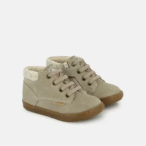 Baby leather booties Shoo Pom Bouba Desert Fur image-1