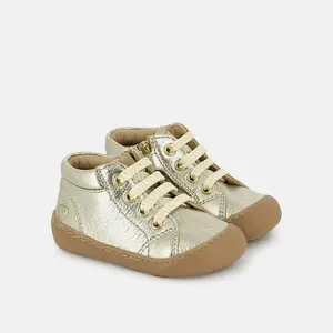 Baby Trainers Shoo Pom Plum Lace image-2