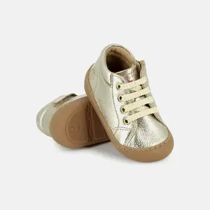 Baby Trainers Shoo Pom Plum Lace image-4