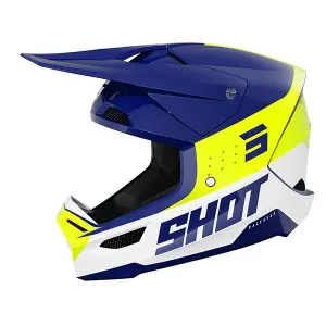 Capacete de motociclista de rosto inteiro Shot Race Gear Furious League image-0