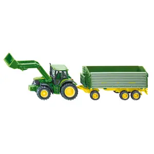 Car sets with front loader and trailer Siku John Deere image-0