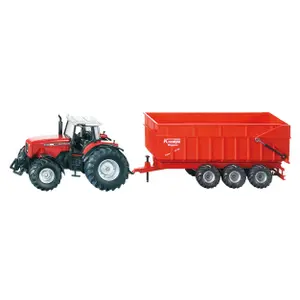 Car sets - tractor with 3-axle trailer Siku Massey Ferguson image-0