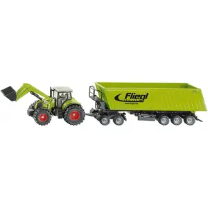 Car sets with front loader tipping trailer Siku Claas, Dolly,:50 image-0