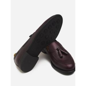 Leren mocassins met franjes Silbon image-3