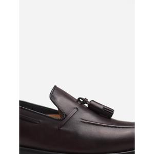 Leren mocassins met franjes Silbon image-4