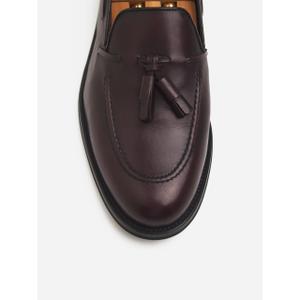 Leren mocassins met franjes Silbon image-5