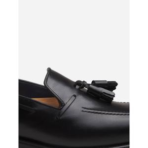 Leren mocassins met franjes Silbon image-5