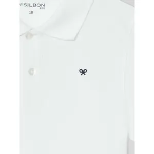 Classic embroidered polo with mini rackets for kids Silbon image-2
