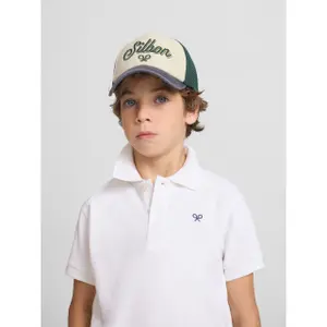 Classic embroidered polo with mini rackets for kids Silbon image-5