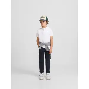 Classic embroidered polo with mini rackets for kids Silbon image-6