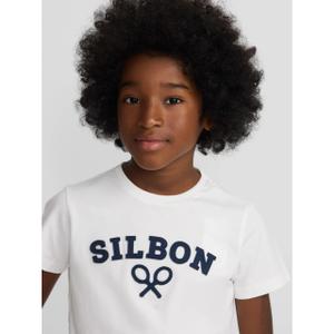 Camiseta impresa de raqueta para niño Silbon image-3