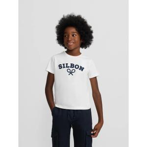 Camiseta impresa de raqueta para niño Silbon image-4