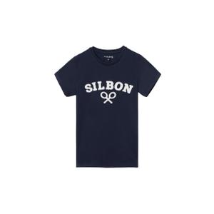 T-shirt estampado de raquete para criança Silbon