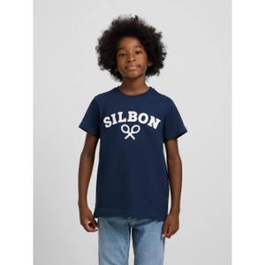 T-shirt estampado de raquete para criança Silbon image-3