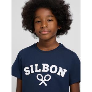 T-shirt estampado de raquete para criança Silbon image-5