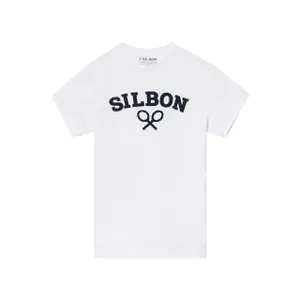 T-shirt with racket design on the chest Silbon