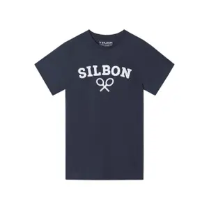 T-shirt with racket design on the chest Silbon image-0