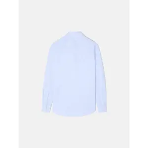 Striped long-sleeve oxford shirt for kids Silbon image-1