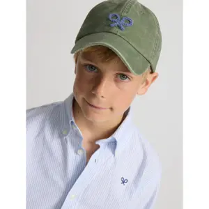 Striped long-sleeve oxford shirt for kids Silbon image-4