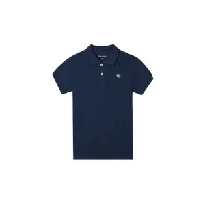 Classic embroidered polo with mini rackets for kids Silbon image-0