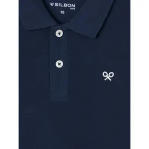 Classic embroidered polo with mini rackets for kids Silbon image-2