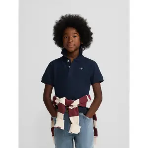 Classic embroidered polo with mini rackets for kids Silbon image-3