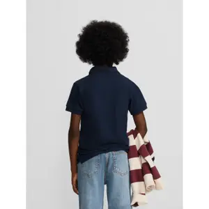 Classic embroidered polo with mini rackets for kids Silbon image-5