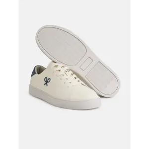 Zapatillas de cuero clásicas con un parche de raqueta Silbon image-1