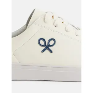 Zapatillas de cuero clásicas con un parche de raqueta Silbon image-2