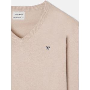 Polo col V classico ricamato con racchetta da tennis sul petto Silbon image-2