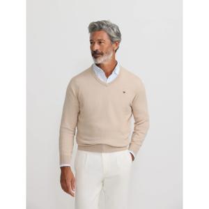 Polo col V classico ricamato con racchetta da tennis sul petto Silbon image-3