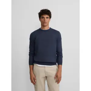 Klassischer Rundhalsausschnitt-Pullover mit Tennisstickerei Silbon image-2