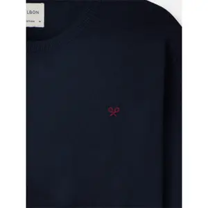 Klassischer Rundhalsausschnitt-Pullover mit Tennisstickerei Silbon image-2