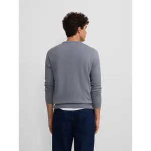 Maglione girocollo classico con ricamo racchetta Silbon image-4