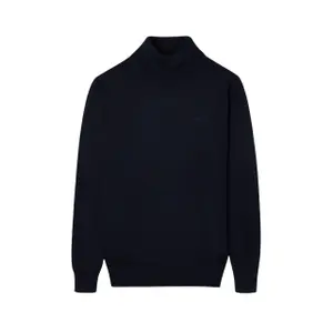 Jersey de cuello alto de algodón con bordado de raqueta Silbon image-0