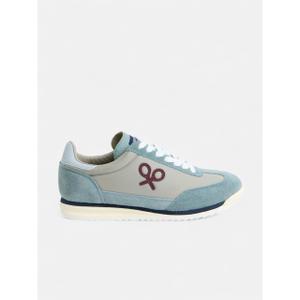 Vintage suede and technical fabric trainers Silbon image-1