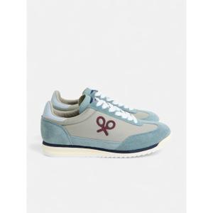 Vintage suede and technical fabric trainers Silbon image-2