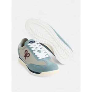 Vintage suede and technical fabric trainers Silbon image-3