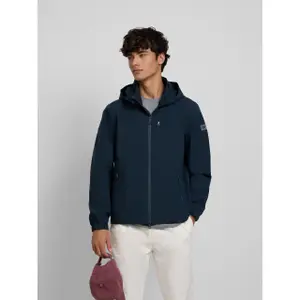 Windjacke mit Kapuze und drei Taschen Silbon image-1