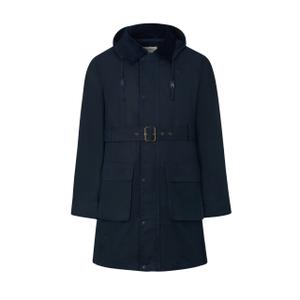 Langt voksaktig frakke Silbon