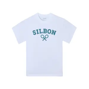 T-Shirt mit lässigem Schnitt und Schläger-Muster Silbon image-0