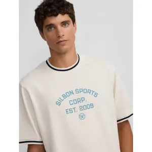 T-Shirt mit Aufdruck "Sports Corp Est 2009" Silbon image-6