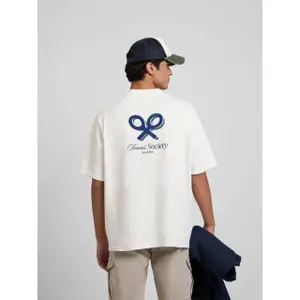 T-Shirt mit Tennisverein-Motiv Silbon image-6