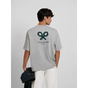 T-Shirt mit Tennisverein-Motiv Silbon image-5