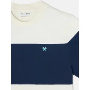 Gestreiftes T-Shirt Silbon image-5