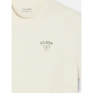 T-Shirt mit lockerer Passform und Soldaten-Print Silbon image-2